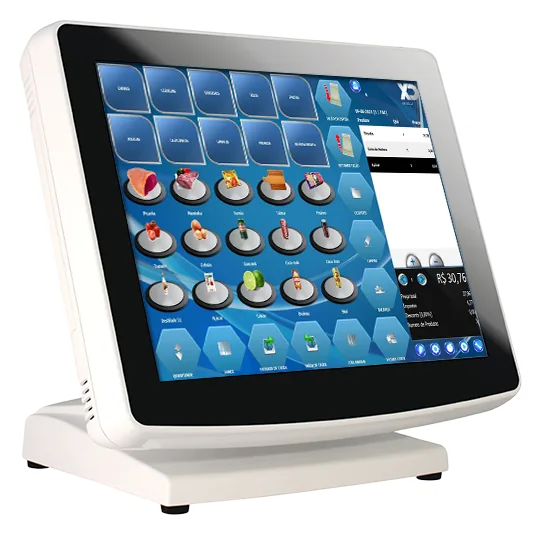Sistema XD em terminal touch branco